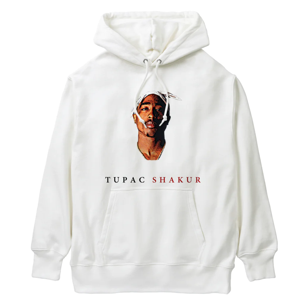 AMBITIOの2PAC TUPAC SHAKUR FACE イラストデザイン ヘビーウェイトパーカー