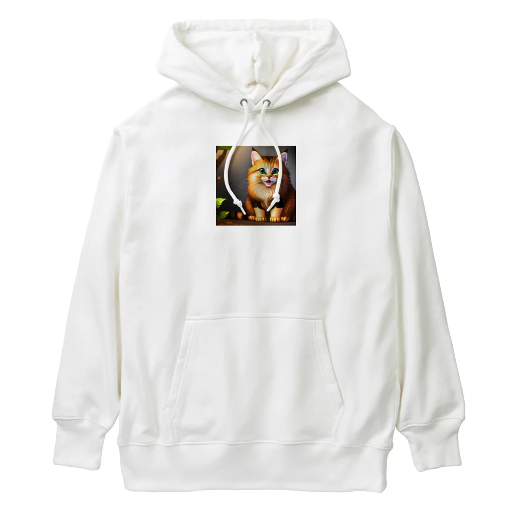 ラッキーマインあべむつきのかわいい猫のイラストグッズ Heavyweight Hoodie