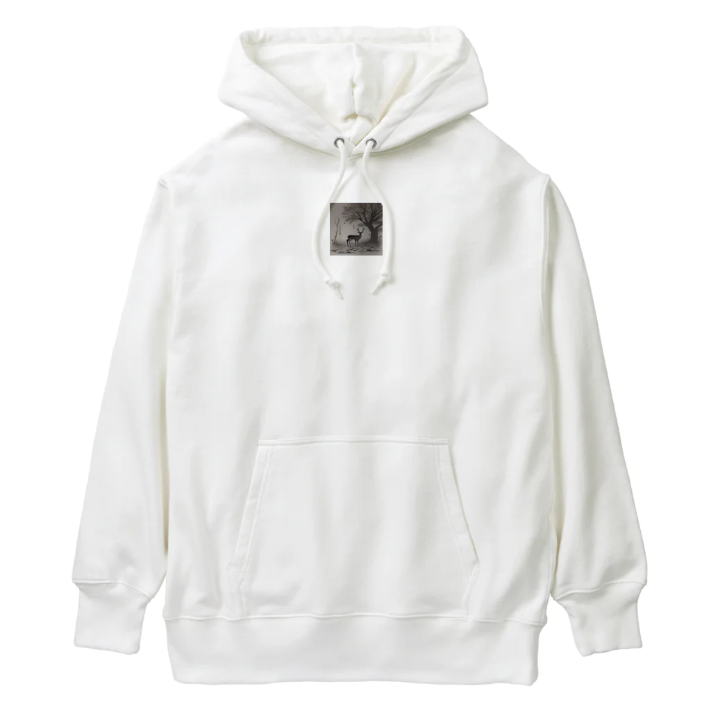 Ki-nacoの鹿と枯れ葉 Heavyweight Hoodie