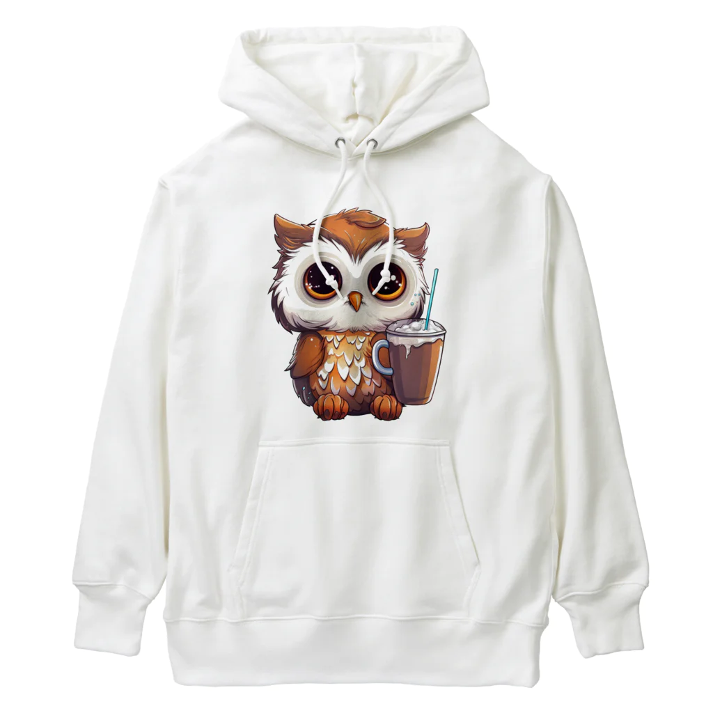 Vasetti_pressのフクロウとコーヒー Heavyweight Hoodie