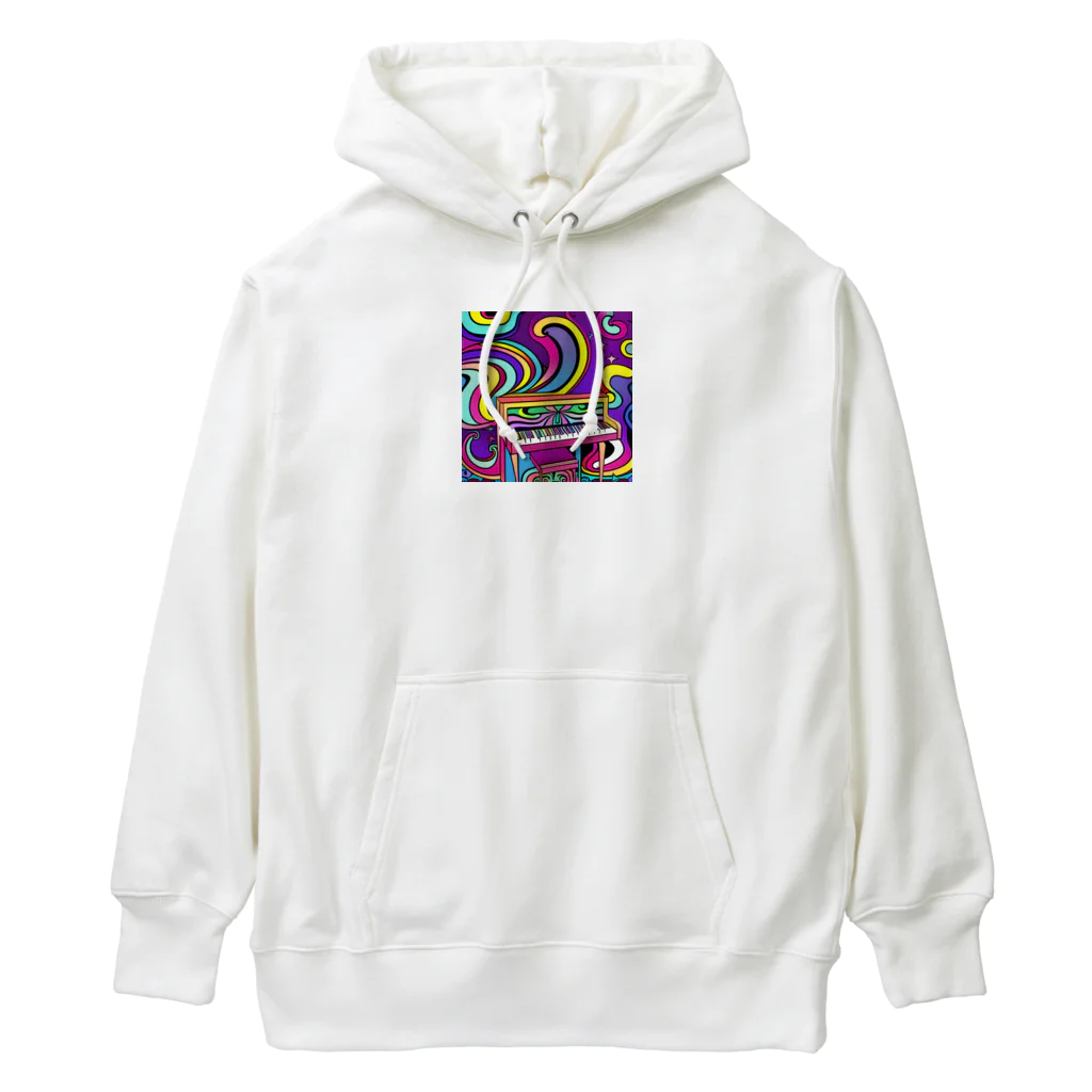 stugio_kの鮮やかなピアノ柄 Heavyweight Hoodie