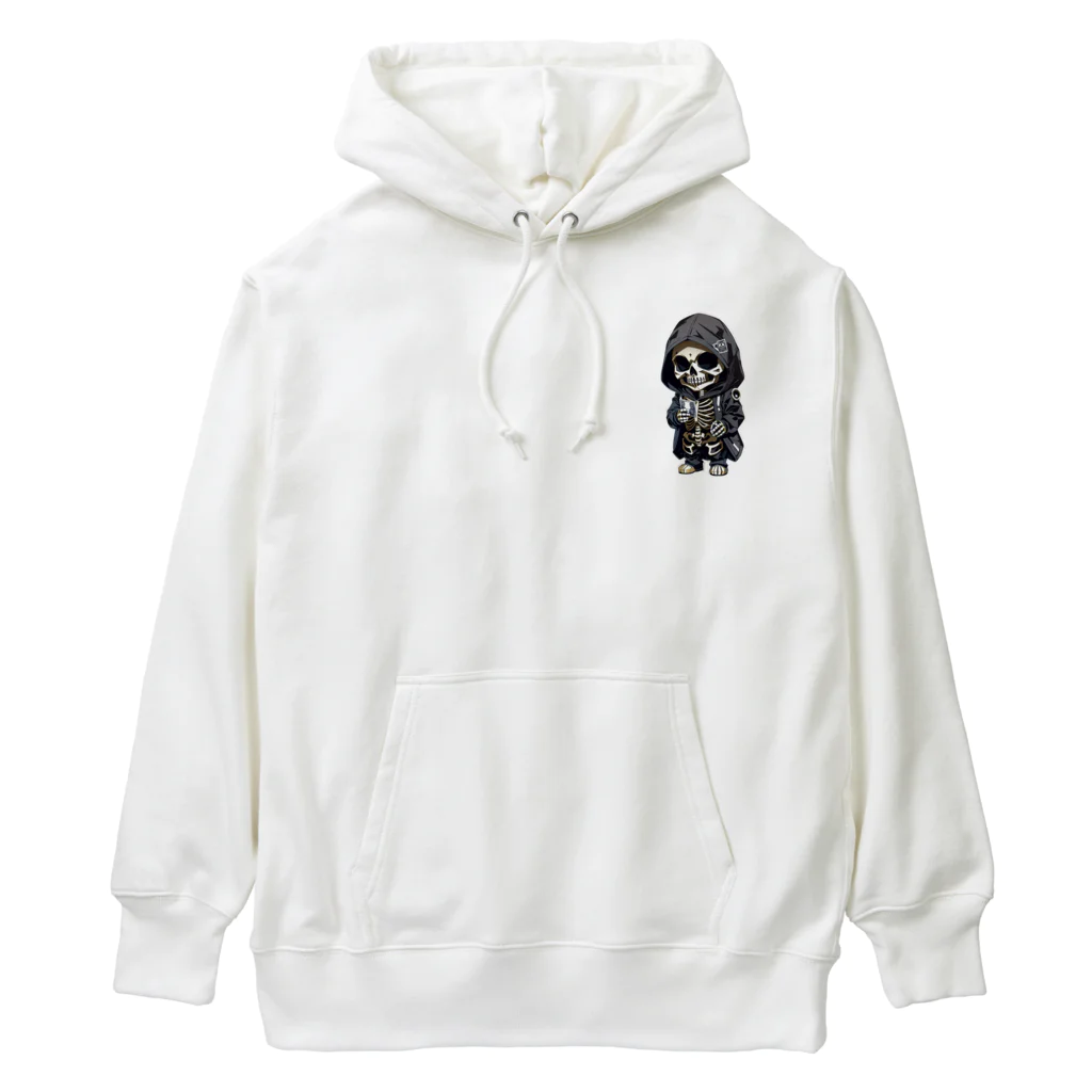 おかきのファンキーガイコツ Heavyweight Hoodie