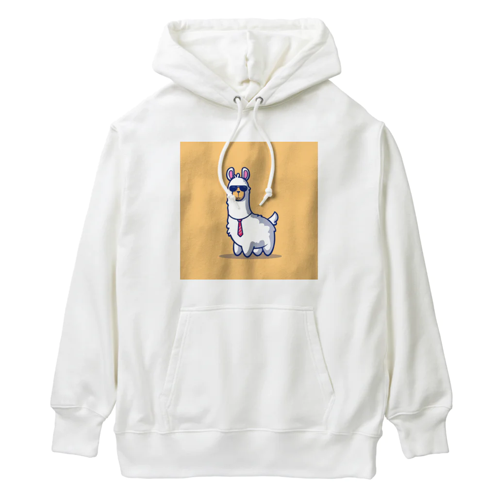 デザインショップ guccyのサングラスをかけたアルパカ Heavyweight Hoodie