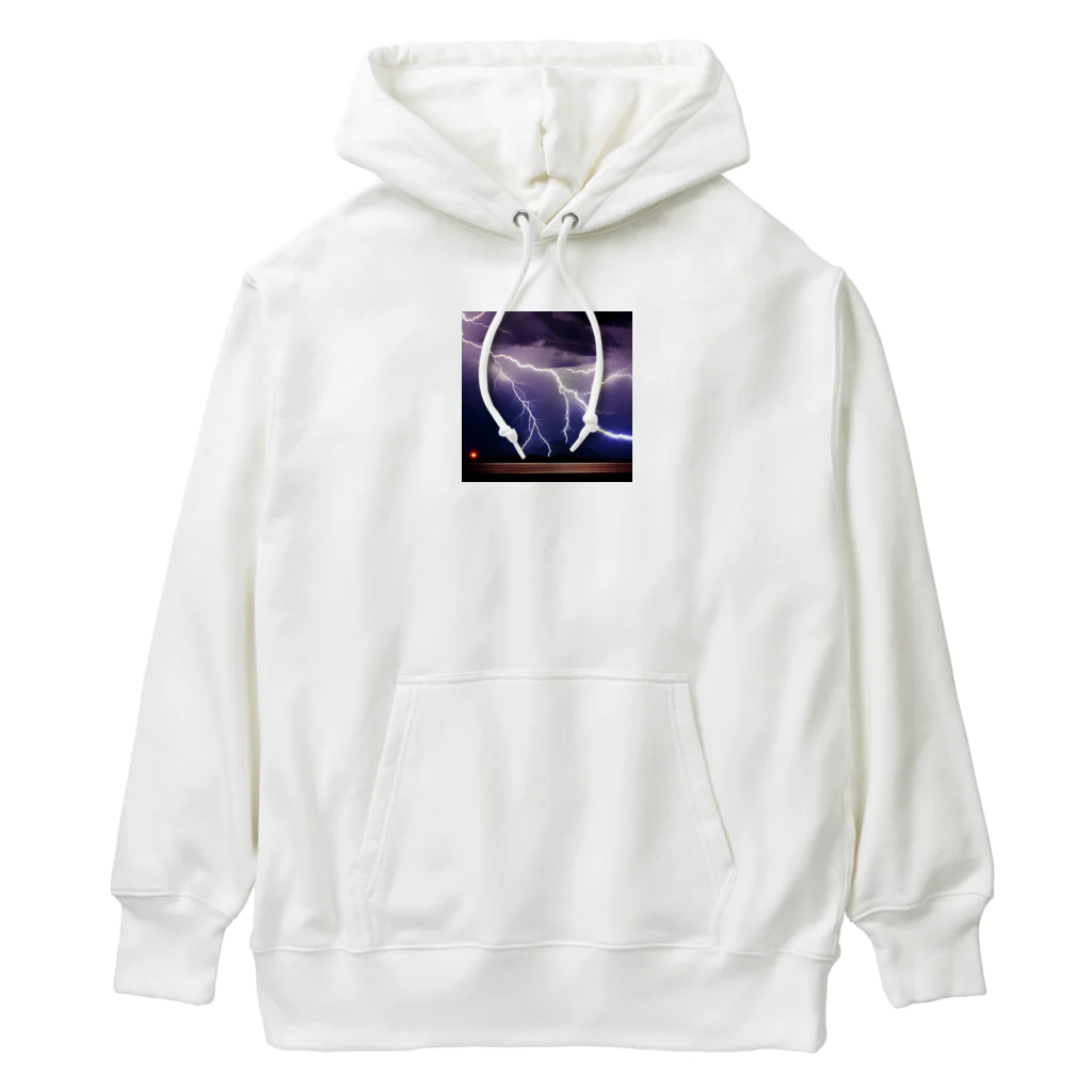 レインボーグリッターの舞い降りる龍 Heavyweight Hoodie