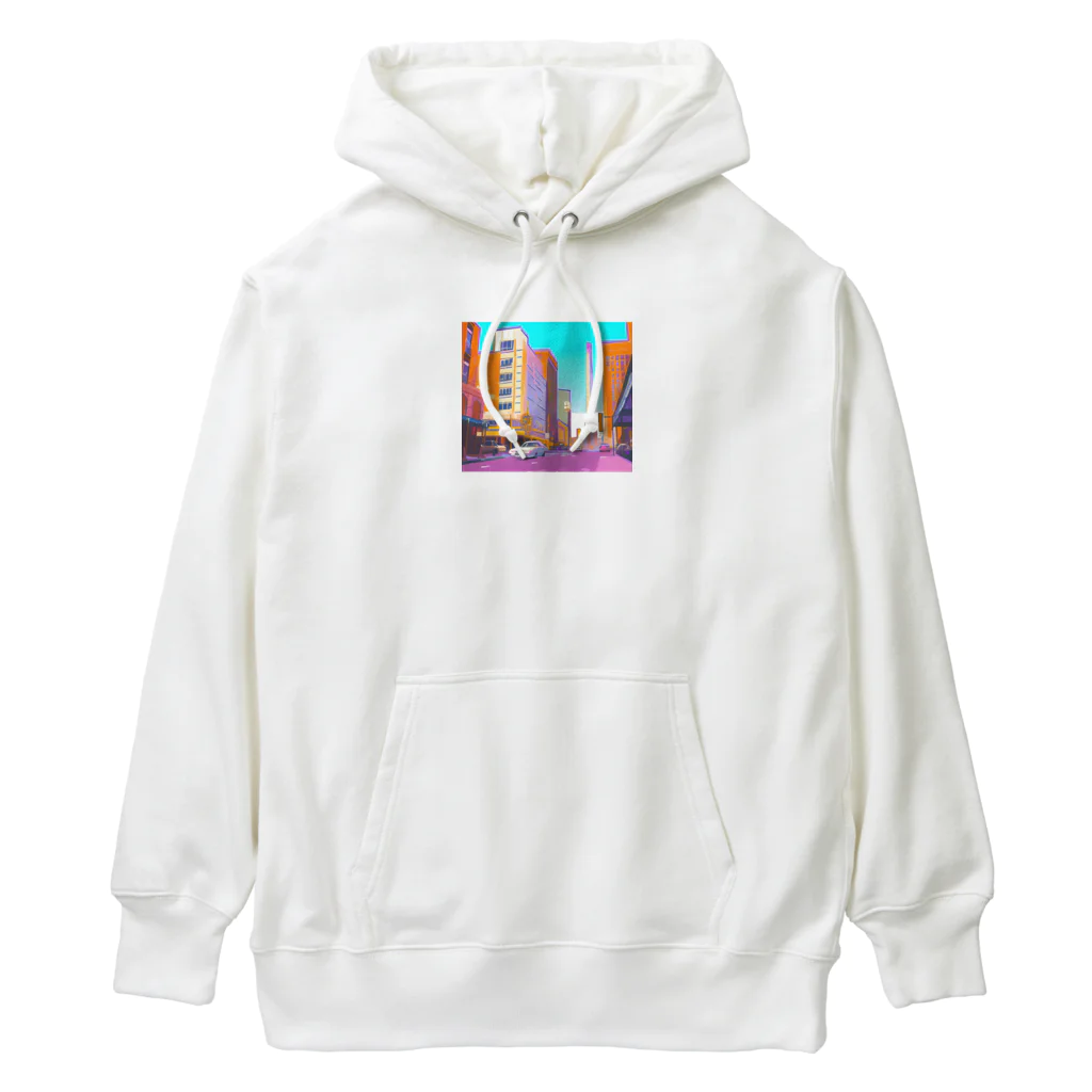 FACTORY MOWのヴィンテージアメリカの街並み Heavyweight Hoodie