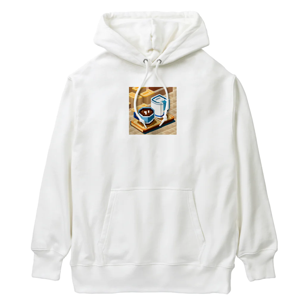 cunissaのドット絵コーヒーと電気ポット Heavyweight Hoodie