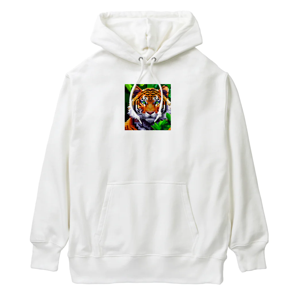 KAWAKAMI-SENTAROUの勇者ピクセルタイガー Heavyweight Hoodie