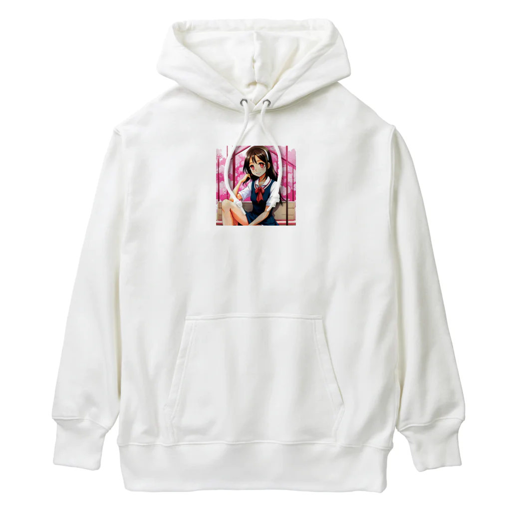 🎨デザイン宮殿🛍️の✨明るい美少女シリーズ：スレンダー女子高生エディション✨ Heavyweight Hoodie