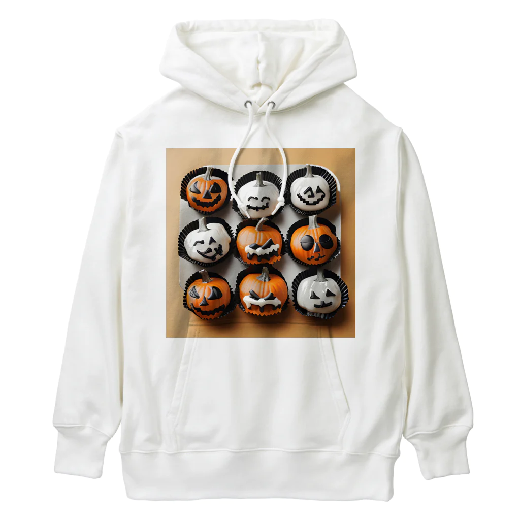 オクさんのBuzzショップのハロウィンお菓子なキャラクターズ Heavyweight Hoodie