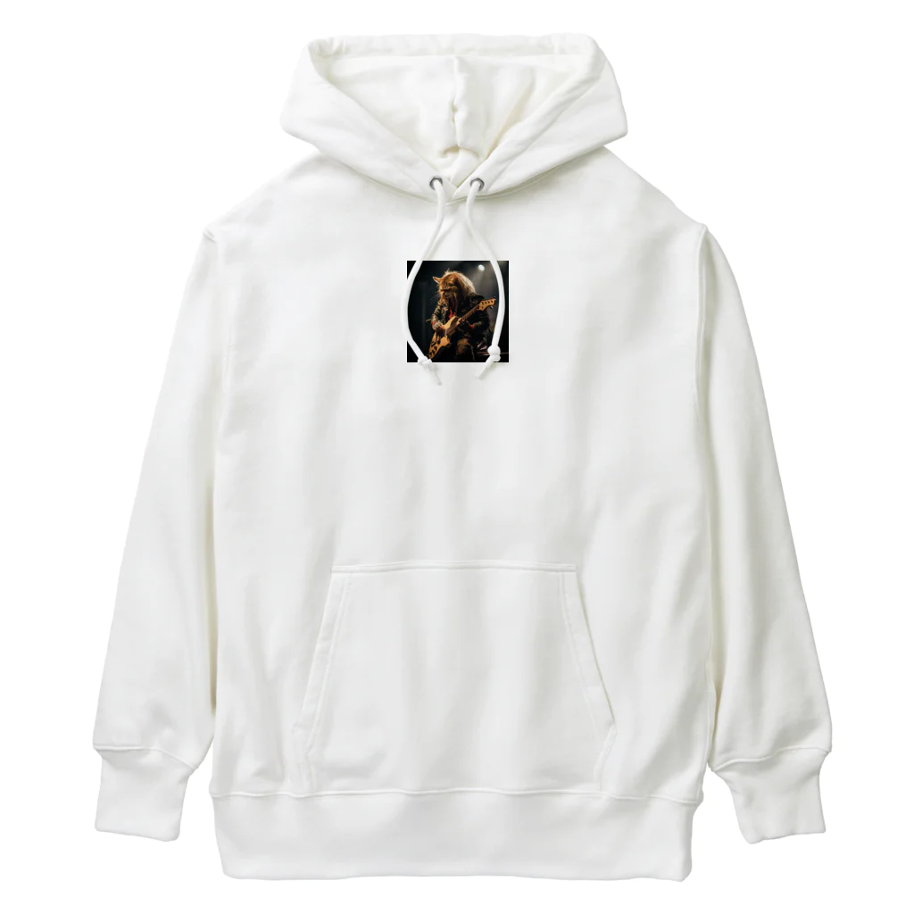 Gavi'sのRockなCat 猫ギターバージョン2 Heavyweight Hoodie