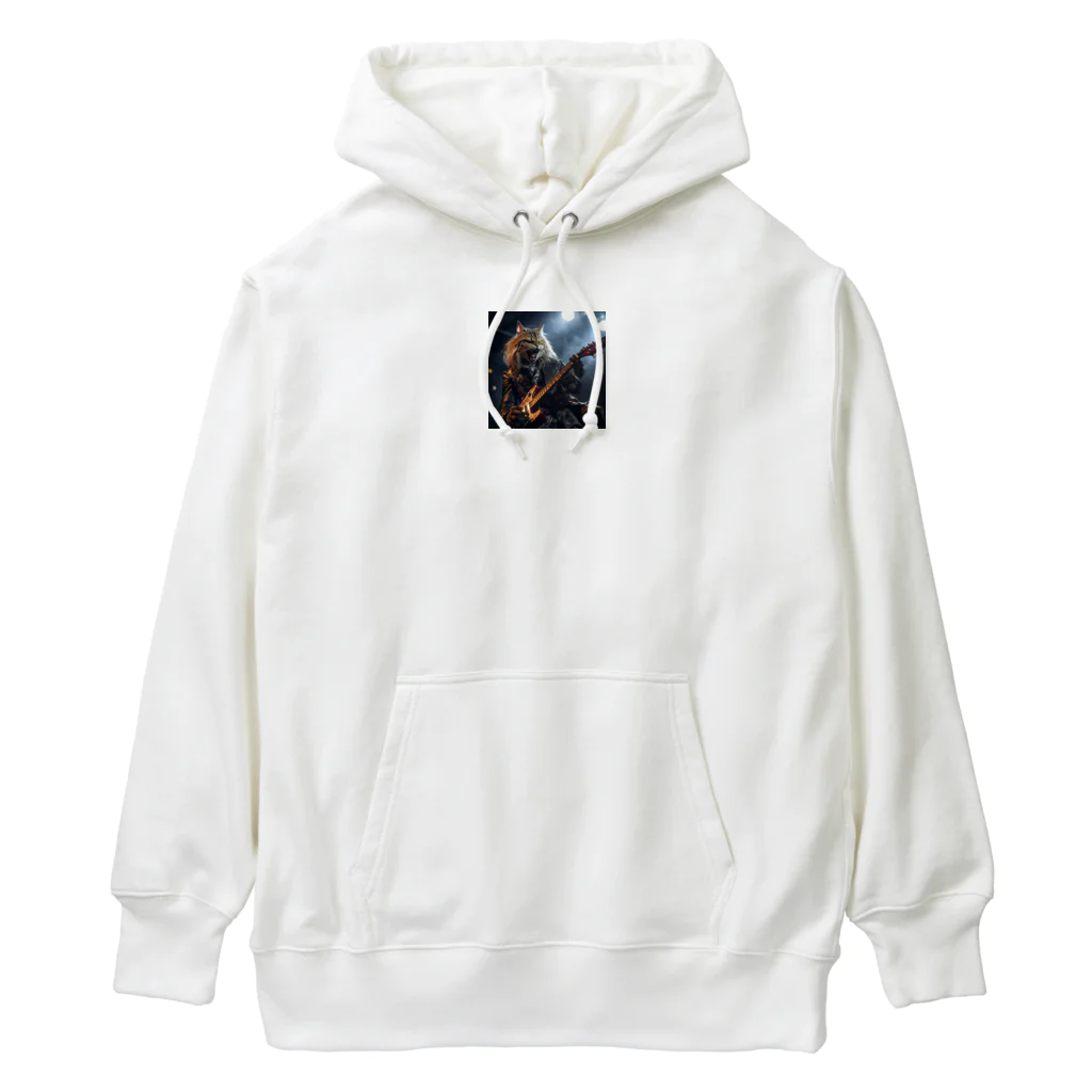 Gavi'sのRockなCat ギターバージョン3 Heavyweight Hoodie