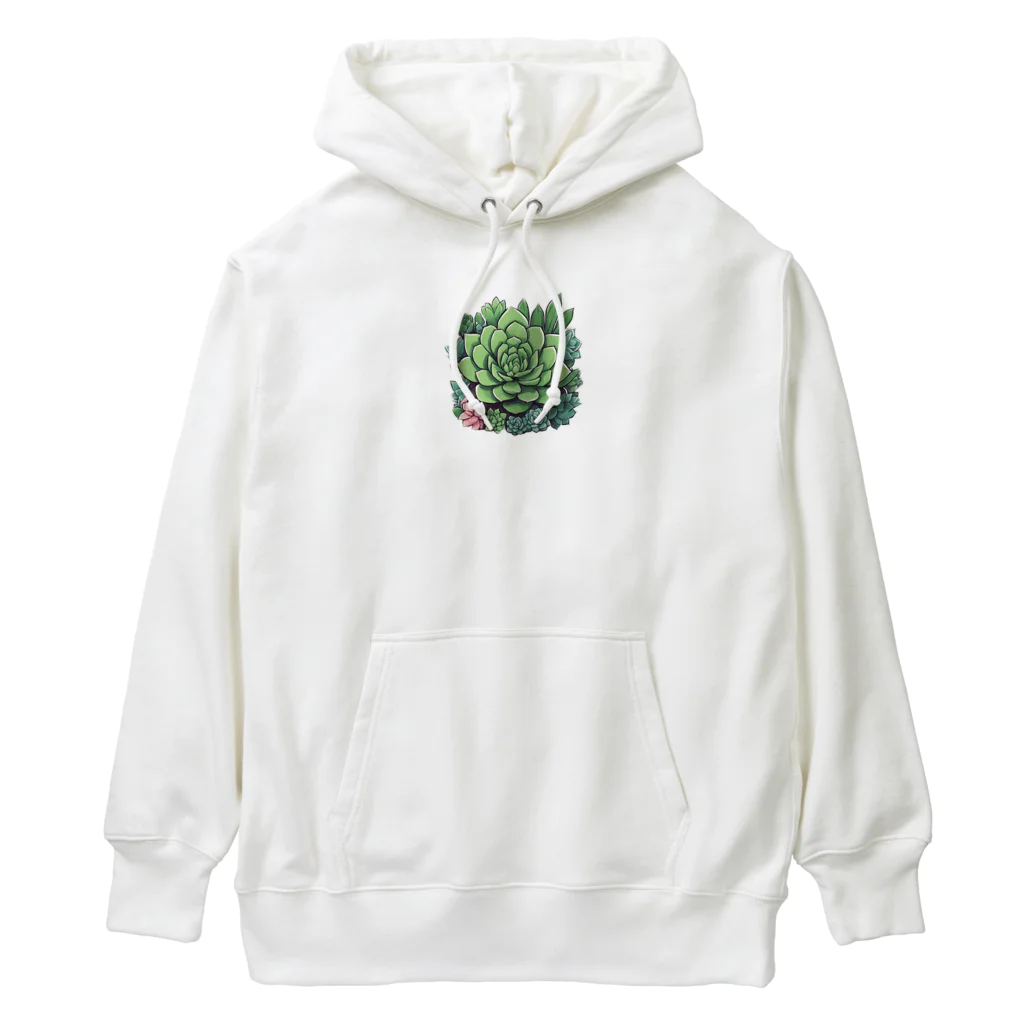 green artist のプランツパラダイス多肉 Heavyweight Hoodie