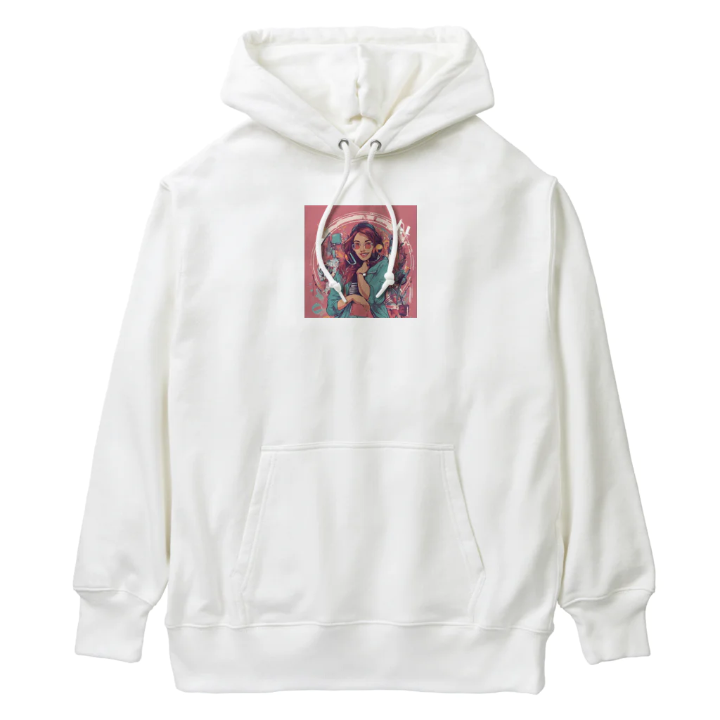 Mi-ko333shopのマイコレクション 美しい女性 Heavyweight Hoodie