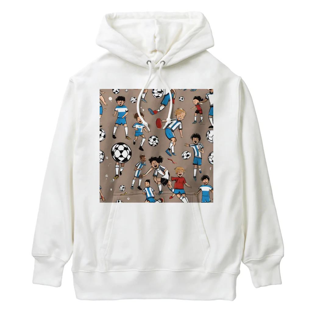 子供と嫁と時々わたしのサッカー小僧 Heavyweight Hoodie