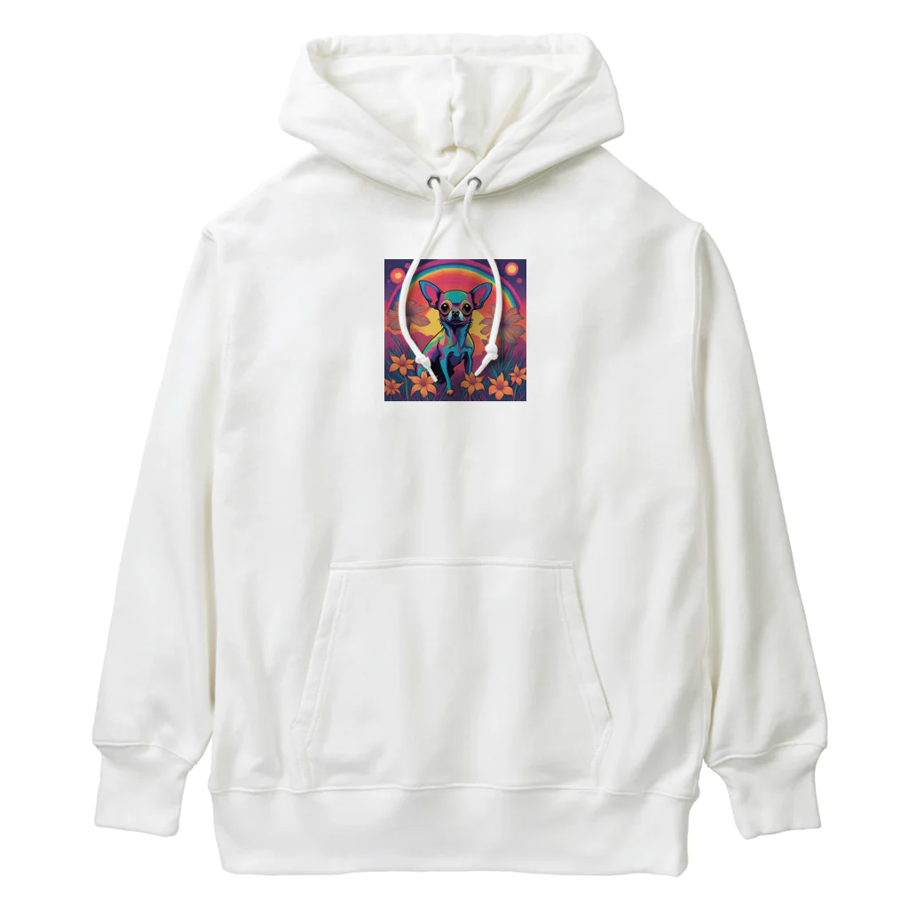 チワワ愛好家ショップの秋の魔法 チワワと夕暮れの物語 Heavyweight Hoodie