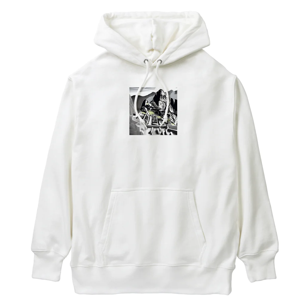 YoMiTの有名な観光スポットをイメージした画像：マチュピチュ（メキシコ） Heavyweight Hoodie