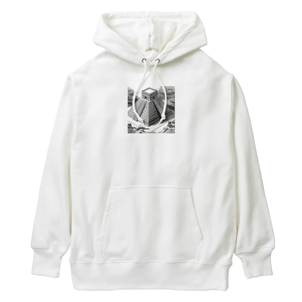 YoMiTの 有名な観光スポットイメージ画像：チチェン・イッツァ（メキシコ） Heavyweight Hoodie