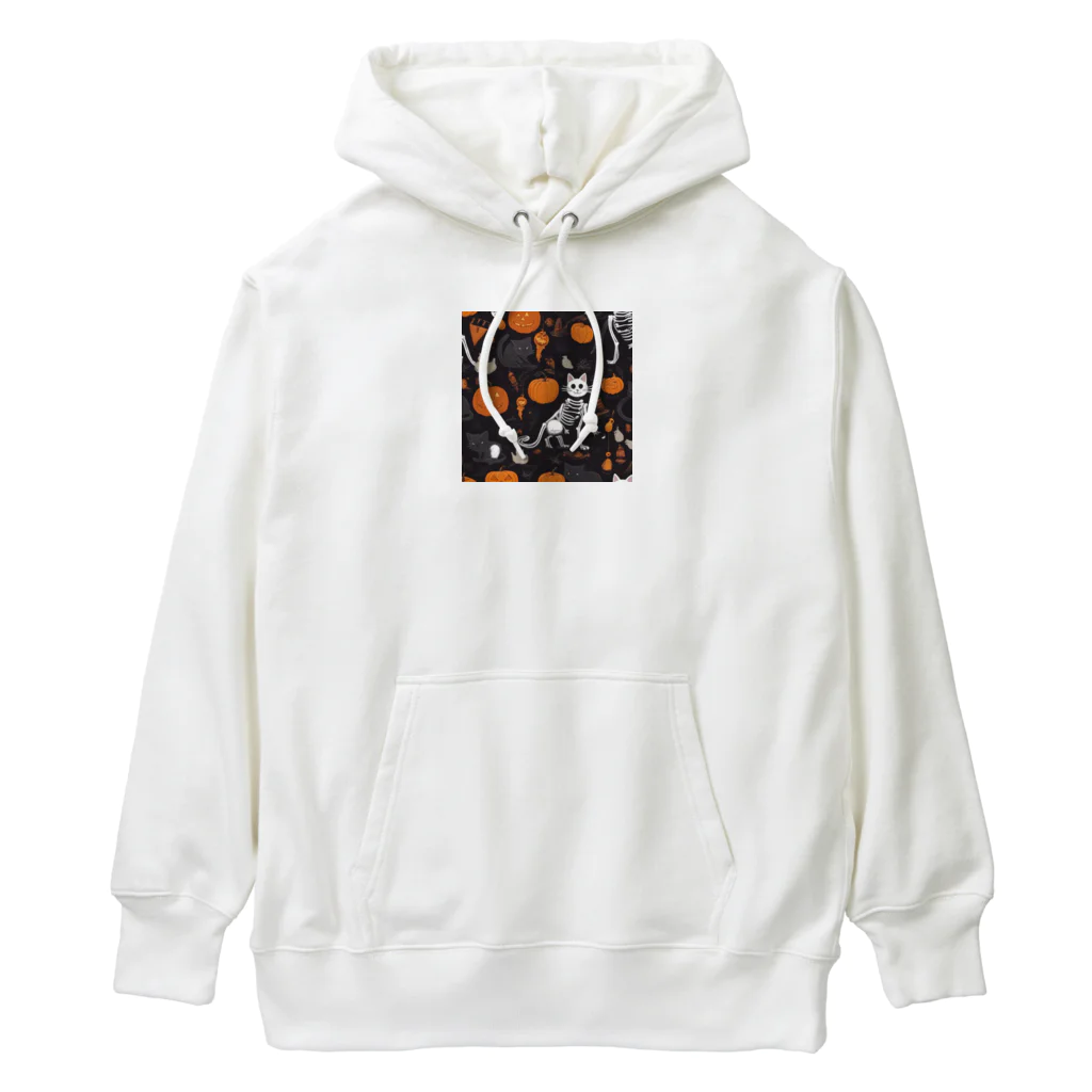 ToToMoの【ハロウィン】スケルトンキャット Heavyweight Hoodie