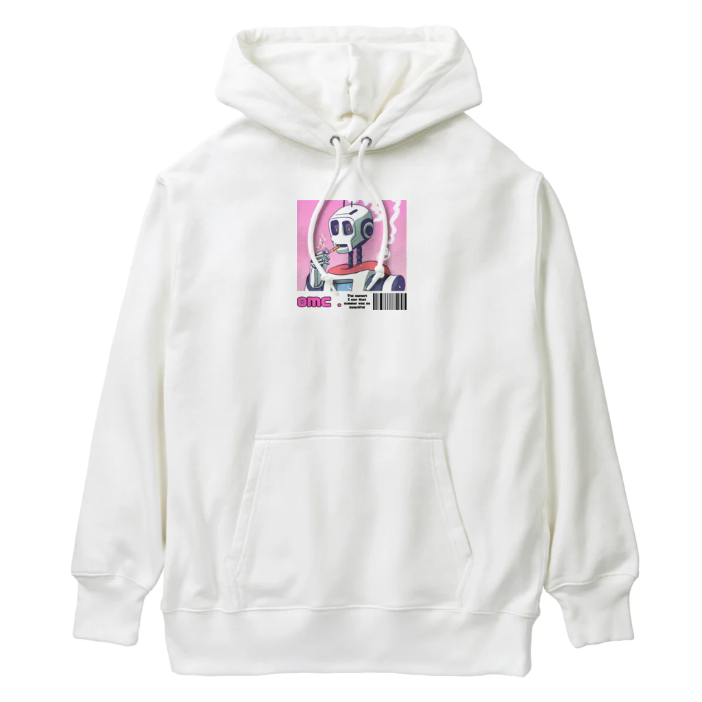 おもちショップの一服ロボットさん Heavyweight Hoodie