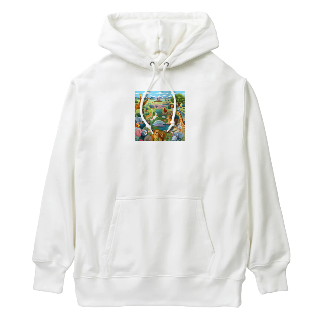 junji8000の自然の動物園 Heavyweight Hoodie