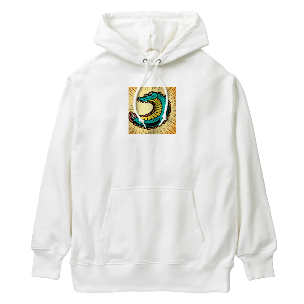 もしもショップの可愛いワニ Heavyweight Hoodie