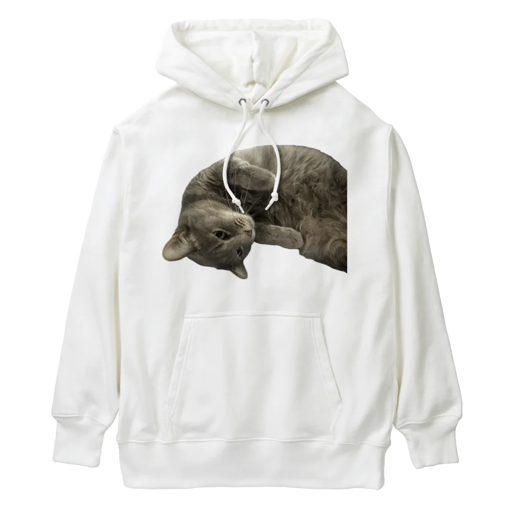 グレージュ猫ロッタン🐈‍⬛のロッタンのリラックスタイム Heavyweight Hoodie