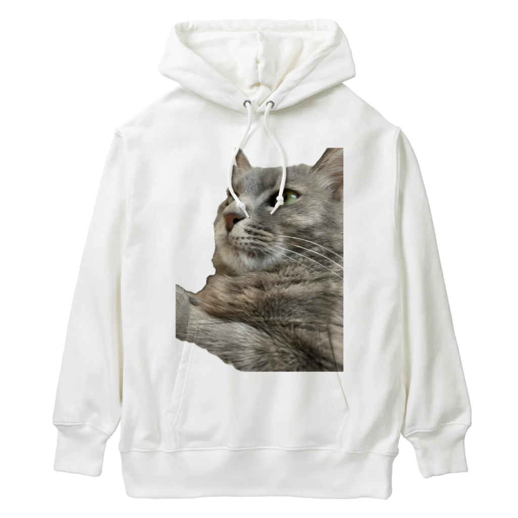 グレージュ猫ロッタン🐈‍⬛の緊張ロッタン Heavyweight Hoodie