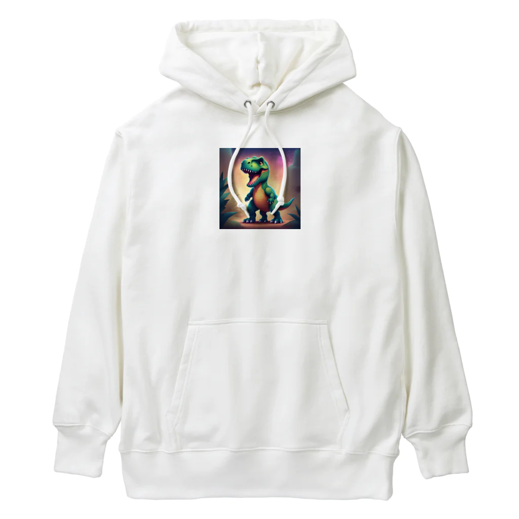 春乃遊羽アイディアイラストショップの可愛いティラノサウルス Heavyweight Hoodie