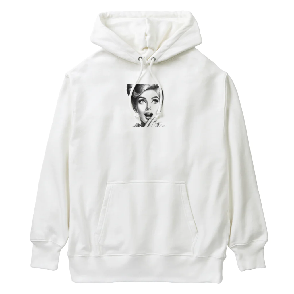 aoyama1964の驚く女性 Heavyweight Hoodie