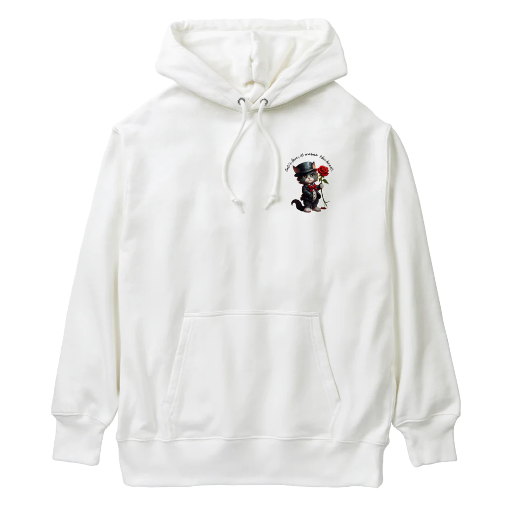 yasunekoの黒猫(ソックス) Heavyweight Hoodie