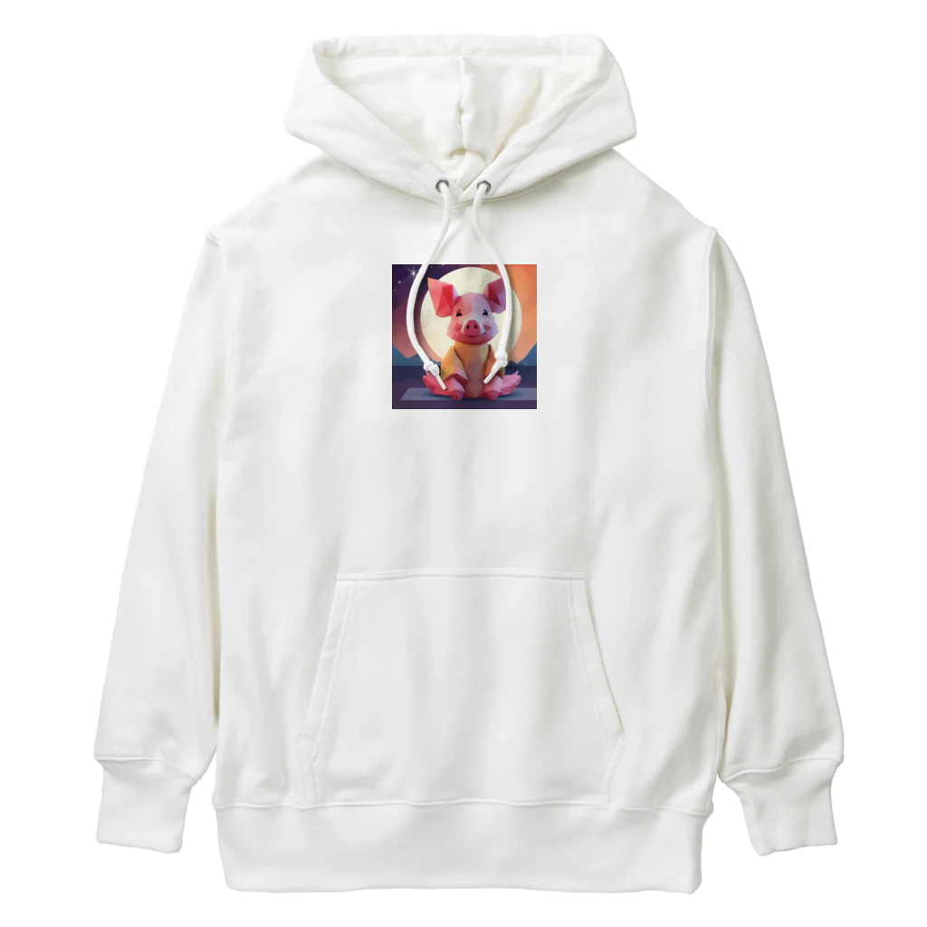 Công ty tròn quây quâyのアオザイっぽい服を着た子豚ちゃんです。 Heavyweight Hoodie