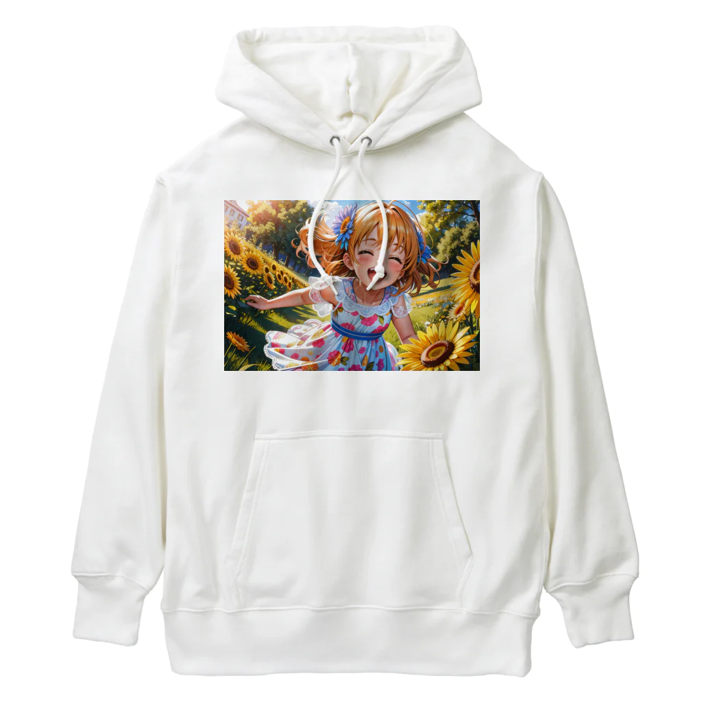 poketuのかわいい少女のイラストグッズ Heavyweight Hoodie