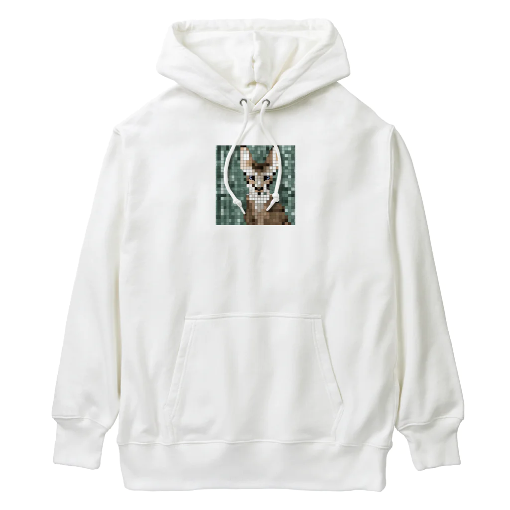 kindonesiaのドット絵のヒマラヤンキャット Heavyweight Hoodie