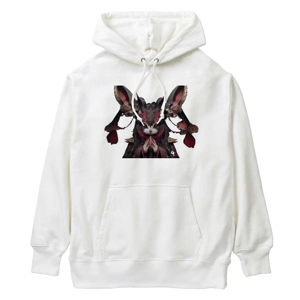 新ーARATAの着物のウサギ人 Heavyweight Hoodie