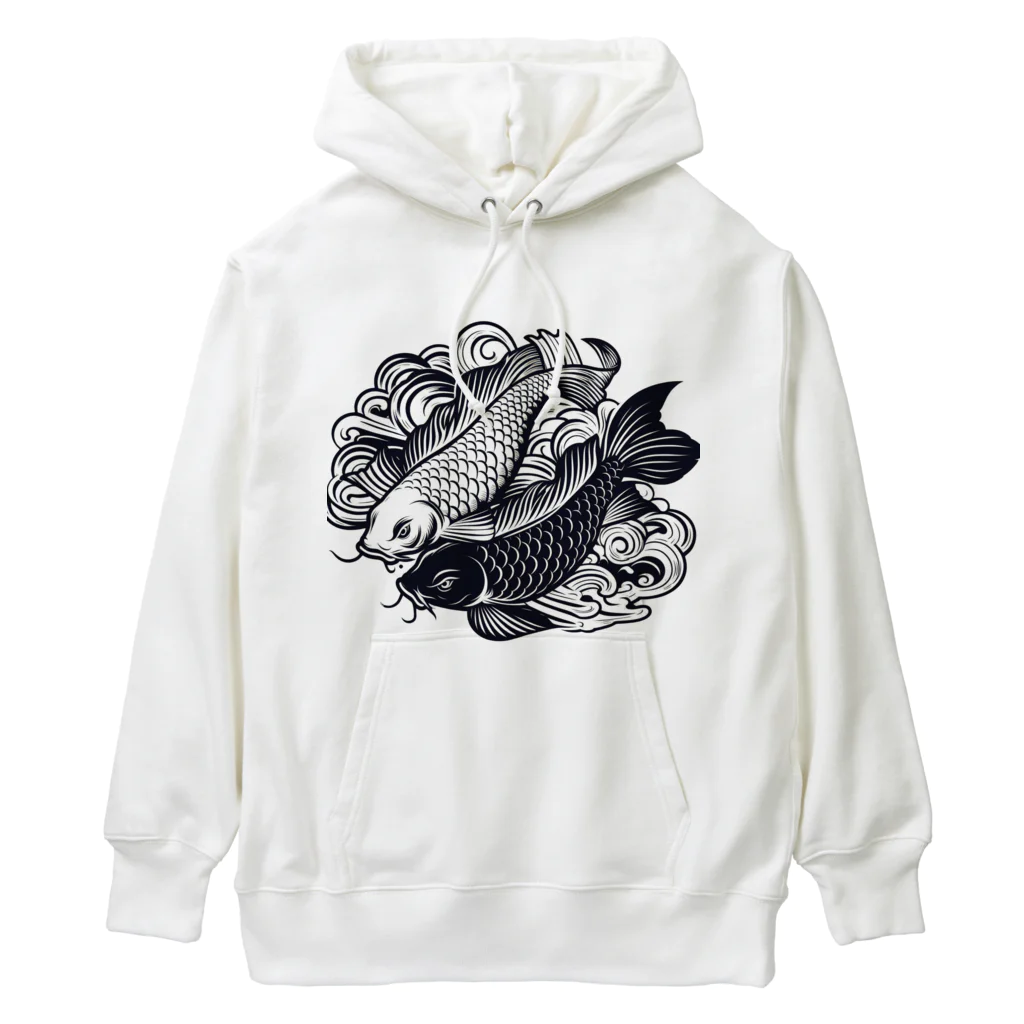 SADOM graphicsの二匹の鯉 Heavyweight Hoodie