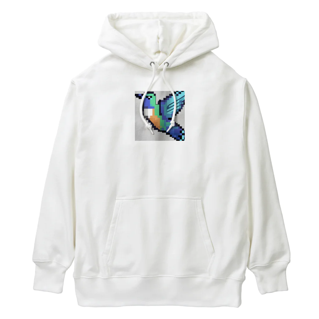 hamusutaroのハチドリピクセルアート Heavyweight Hoodie