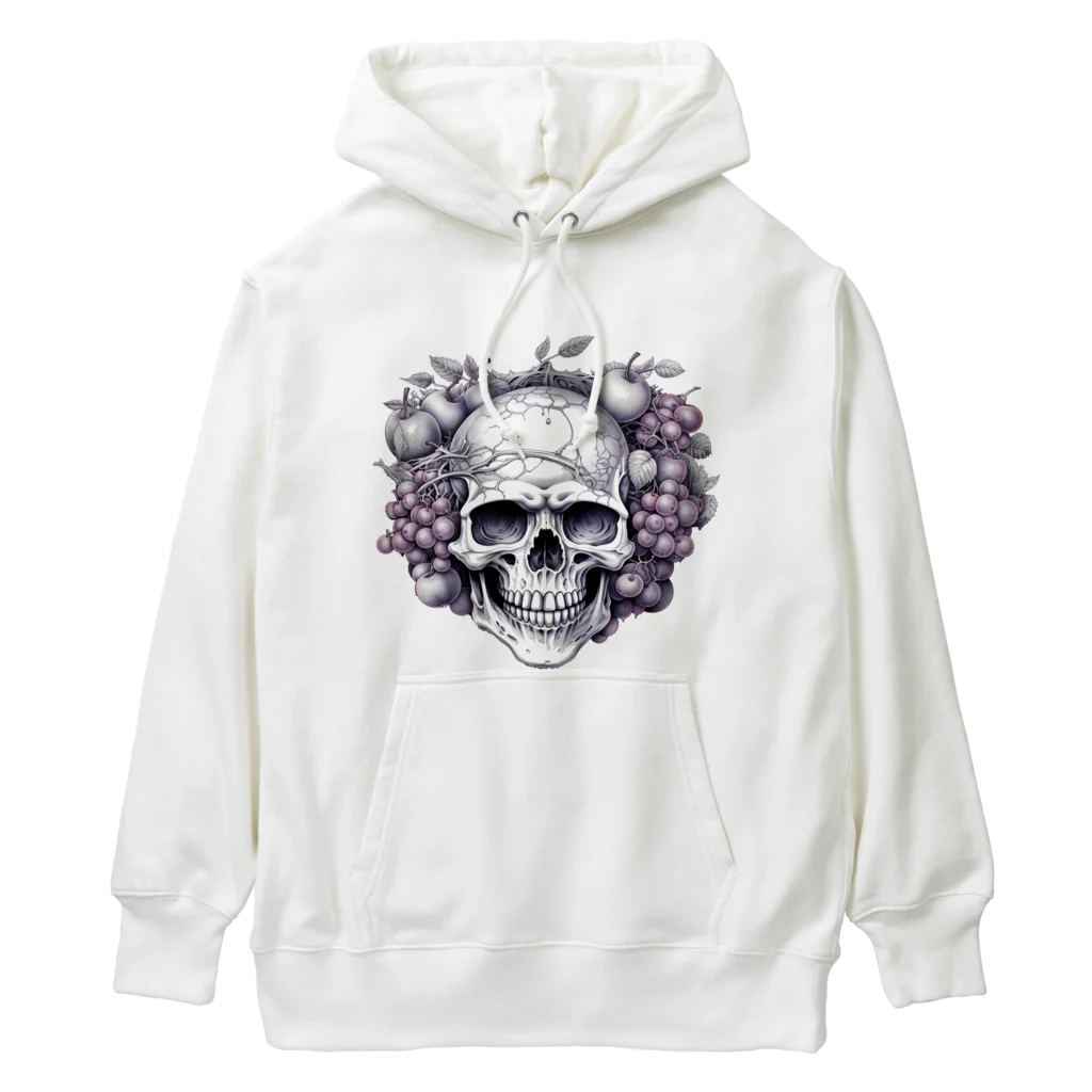 LCOMLのフルーツに囲まれたSKULL Heavyweight Hoodie