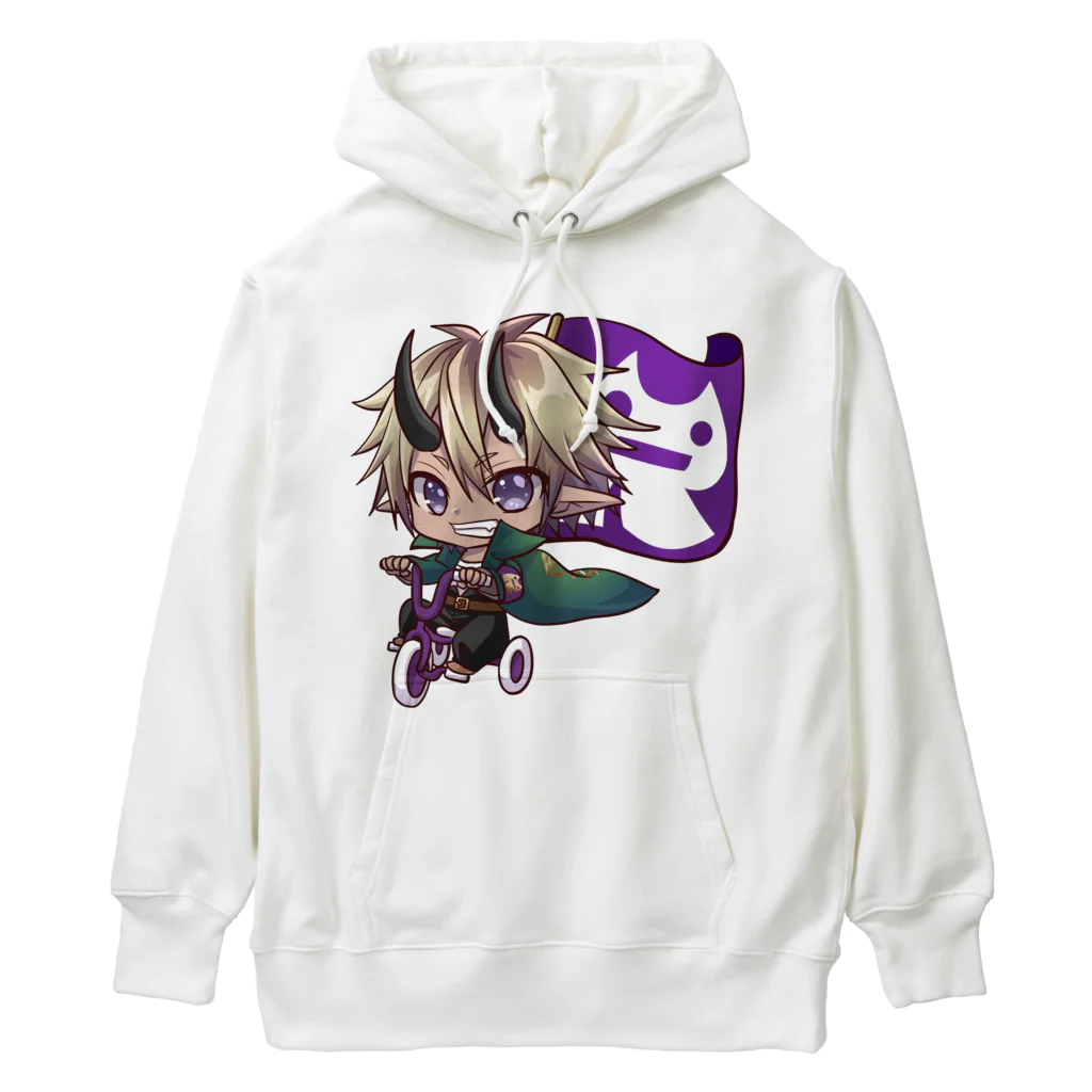 ロキのロキロキ団三輪車アバ雷炎ちゃん Heavyweight Hoodie