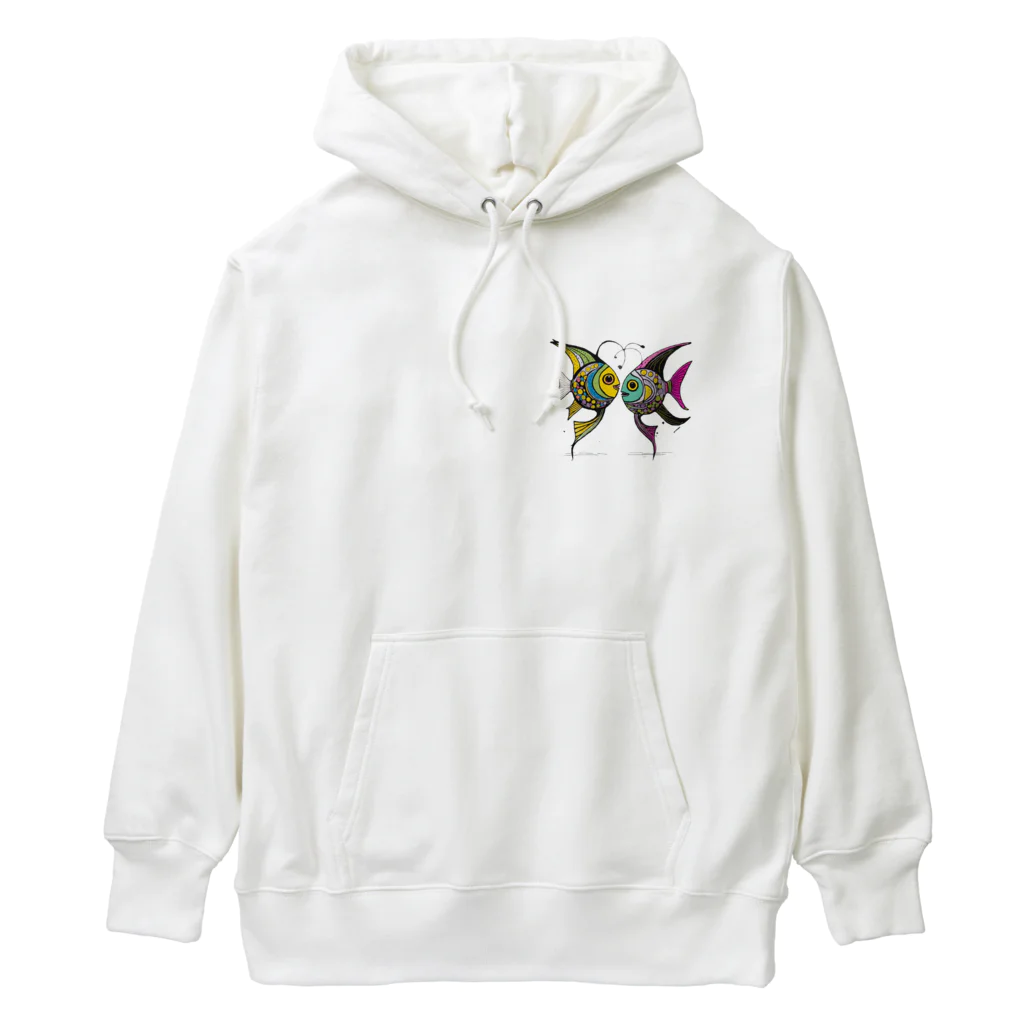 猫魚鳥時々犬等 arte♡のFortune Fish ♡ Heavyweight Hoodie