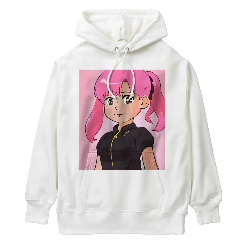 ワンダーワールド・ワンストップのピンク髪の女の子④ Heavyweight Hoodie