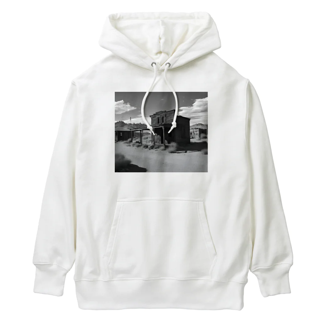 崖っぷちのポニョの"Nostalgia Ville：さびれた町の魅力を感じるグッズ" Heavyweight Hoodie