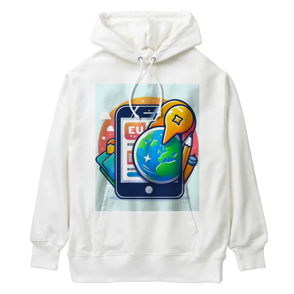 ワンダーワールド・ワンストップのスマホとユニークなキャラクター Heavyweight Hoodie