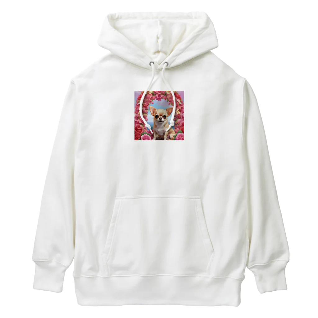 チワワ愛好家ショップの王室の秘密とチワワと薔薇 Heavyweight Hoodie