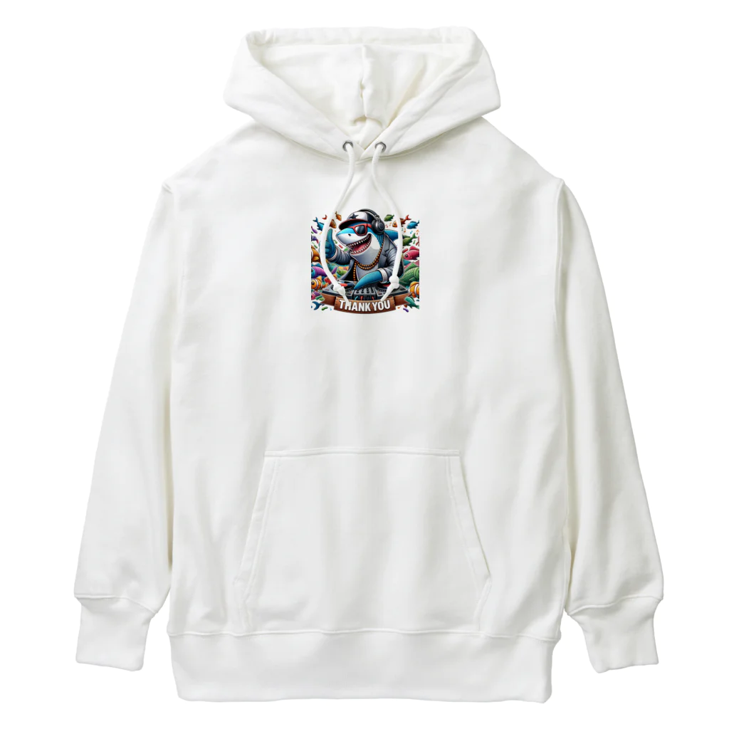 DJシャークのDJシャーク(thank you) Heavyweight Hoodie