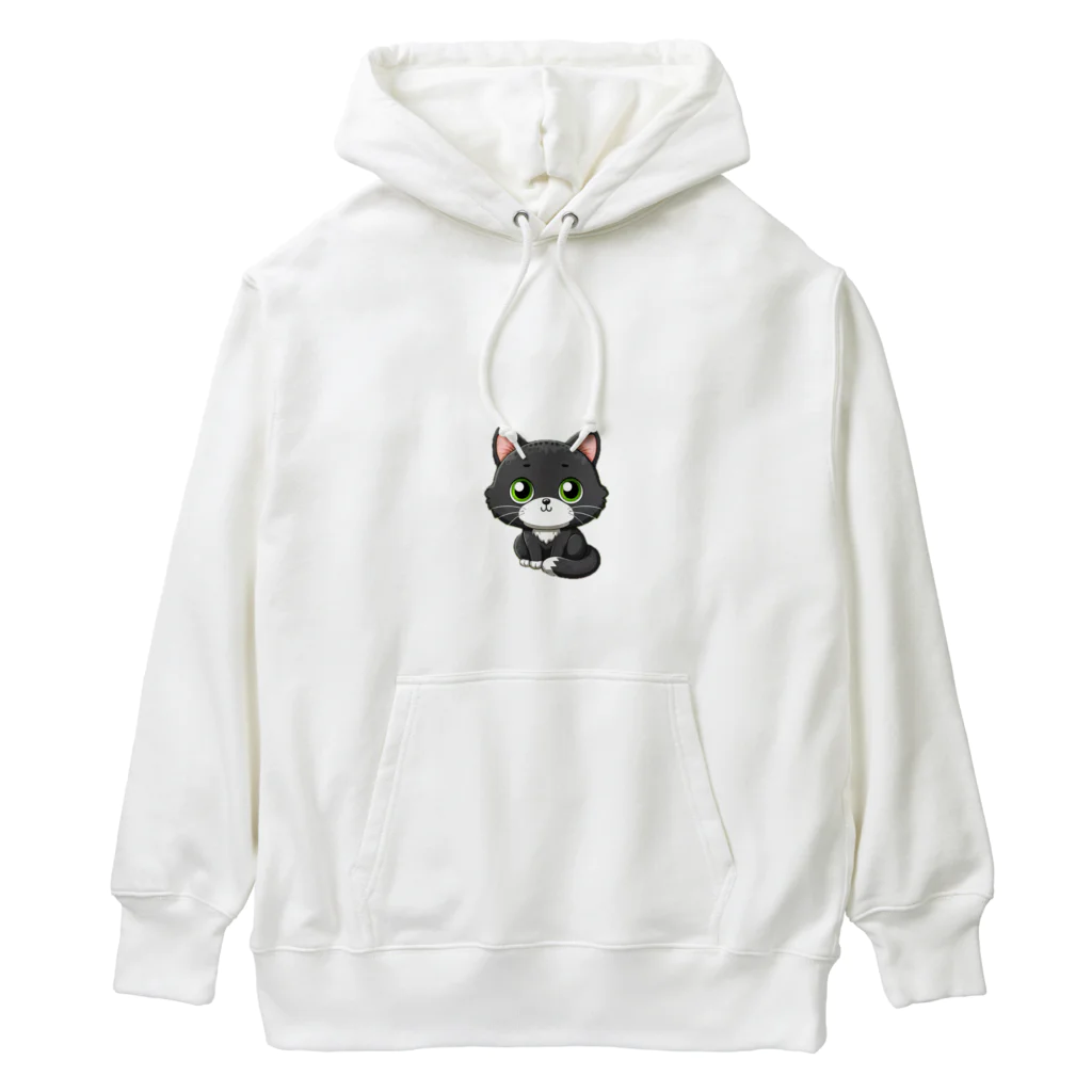 にゃんたれのグレーマーブル・ハチワレ仔猫コレクション Heavyweight Hoodie