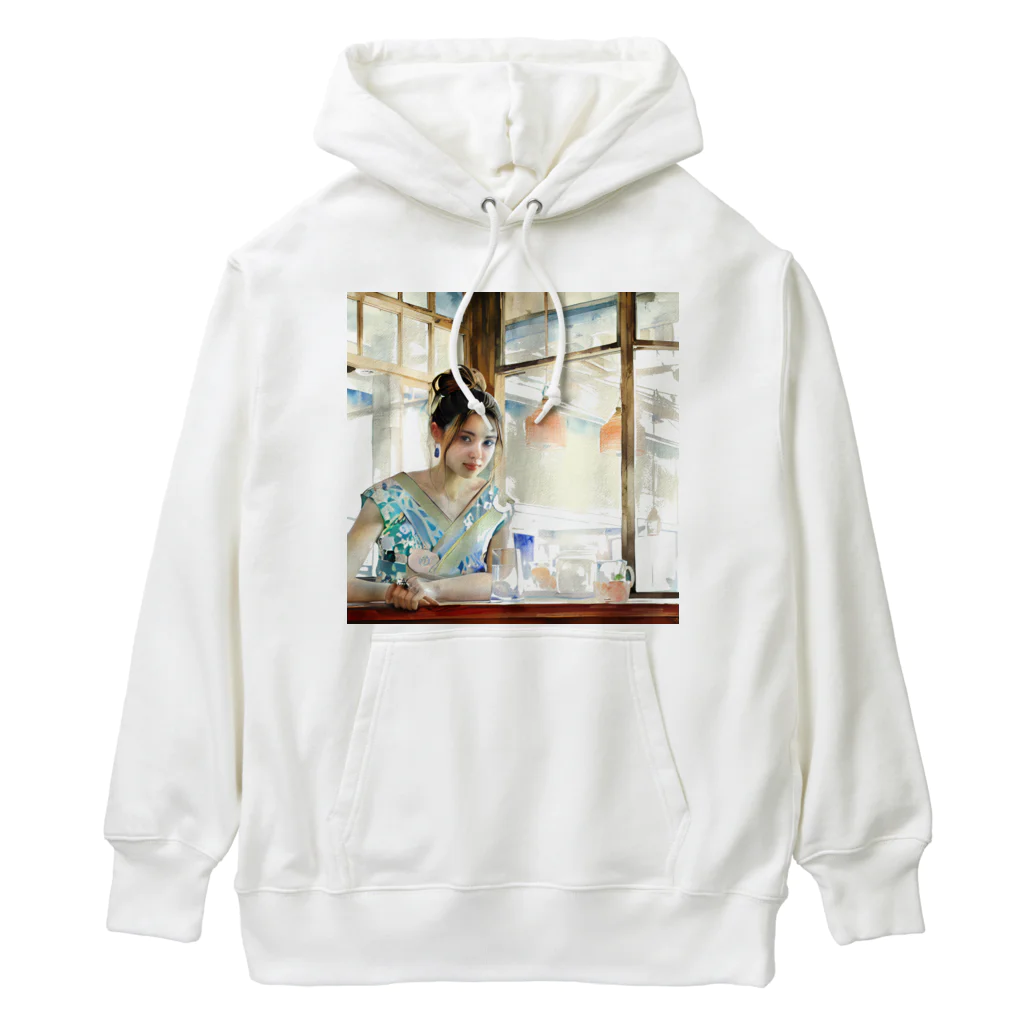 MistyStarkの日本人女性カフェ Heavyweight Hoodie