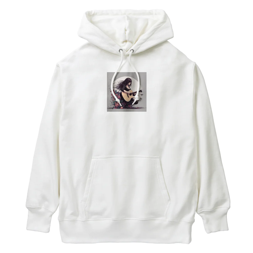 アルト&ウィズのアコースティックな少女 Heavyweight Hoodie