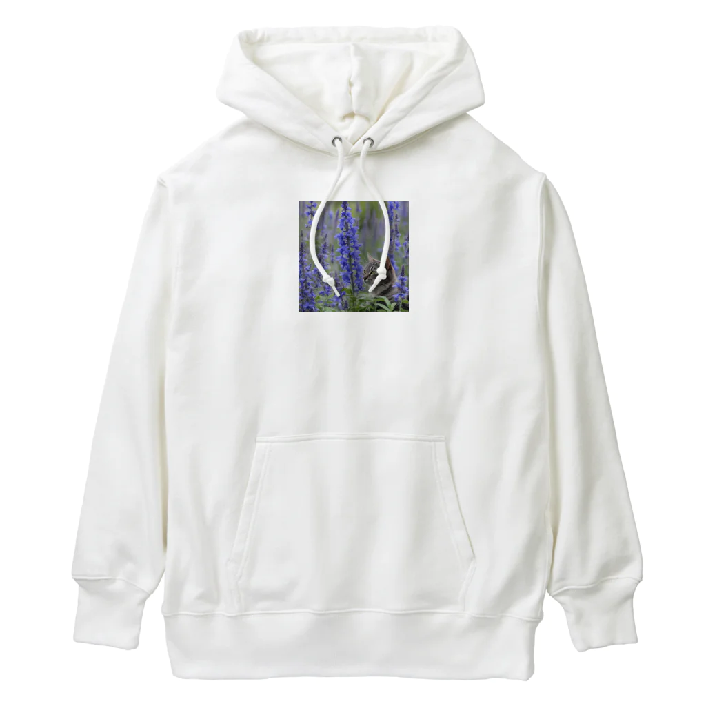 capcat1919のラベンダー猫 Heavyweight Hoodie