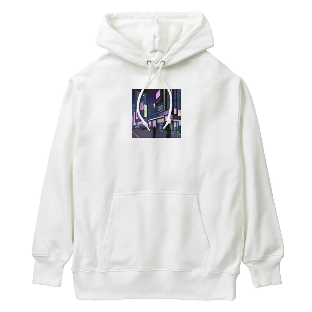 Chill_dreamのサイバーパンク風イラスト Heavyweight Hoodie