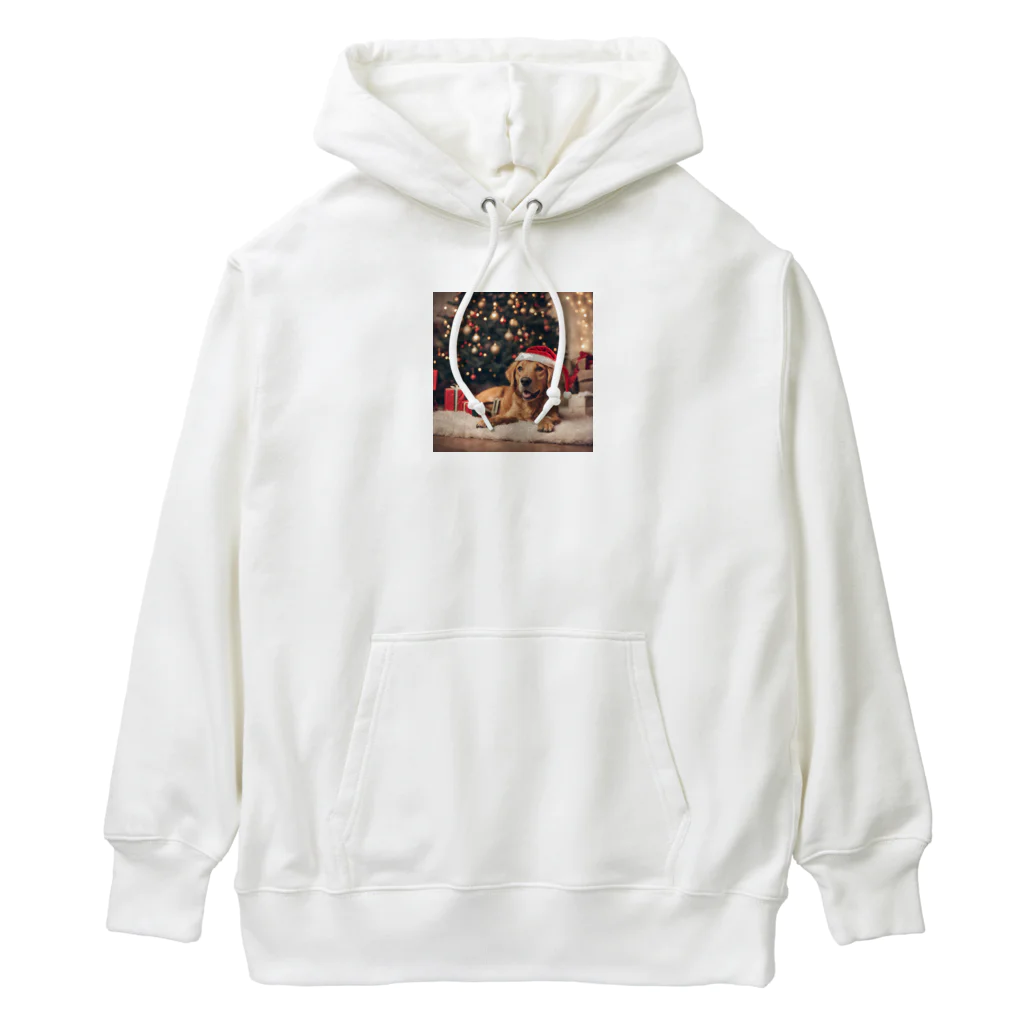 yumena_のクリスマスを満喫する犬 Heavyweight Hoodie